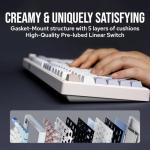 EPOMAKER Galaxy100 QMK/VIA Wireless Gaming Keyboard, Aluminum Shell, Bluetooth/2.4Ghz/USB-C, Pre-Lubed Hot-Swappable Linear Switches, NKRO, RGB Backlit (Creamy White, Marble White Switch)