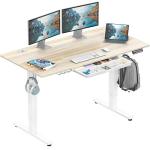 SHW Adjustable Height Electric Desk - 55 Inch