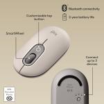Logitech POP Mouse, Wireless Mouse with Customizable Emojis, SilentTouch Technology, Precision/Speed Scroll, Compact Design, Bluetooth, Multi-Device, OS Compatible - Mist
