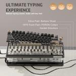 RK ROYAL KLUDGE R75 Wired Gaming Keyboard with Volume Knob, 75% Mechanical Gaming Keyboard Custom Gasket Mount with MDA Profile PBT Keycaps, QMK/VIA, Hot Swappable Silver Switch, Black