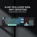 Redragon K582 SE Wired RGB Gaming Keyboard, 104 Keys Mechanical Keyboard w/Mixed Color Round PBT Keycaps, Dynamic 16.8M RGB Backlit & Linear Red Switch, Redefine Software Supported