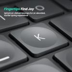 Nulea Wireless Ergonomic Keyboard, Split Keyboard with Cushioned Wrist Rest, USB and Bluetooth Connectivity, USB-C Rechargeable, Compatible with Windows Mac