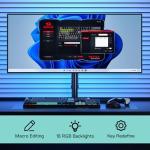 Redragon K582 SE Wired RGB Gaming Keyboard, 104 Keys Mechanical Keyboard w/Mixed Color Round PBT Keycaps, Dynamic 16.8M RGB Backlit & Linear Red Switch, Redefine Software Supported