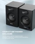 OHAYO 60W Computer Speakers for Music and Gaming, Active Bluetooth 5.3, Stereo 2.0 Speakers for Desktop PC or Laptop, 3.5mm Aux RCA Input, USB-Powered, 1 Pair, Black