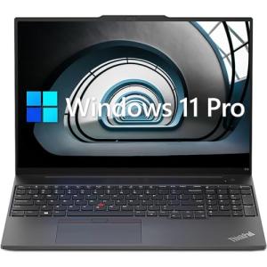 Lenovo ThinkPad E16 Business Laptop, 16" WUXGA Display, AMD Ryzen 5 7530U (Beat i7-1165G7), 16GB RAM, 512GB PCIe SSD, Webcam, HDMI, RJ-45, Fingerprint Reader, Wi-Fi 6, Windows 11 Pro, Black (Renewed)