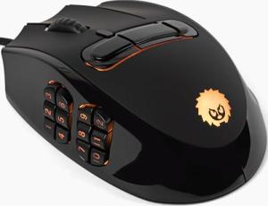 Hedgehog Gaming MMO Mouse - 23 Programmable Buttons, 16 000 DPI Optical Sensor, Switch to Joystick Mode with Spring-Loaded Base - PC, Mac, and Linux