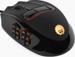 Hedgehog Gaming MMO Mouse - 23 Programmable Buttons, 16 000 DPI Optical Sensor, Switch to Joystick Mode with Spring-Loaded Base - PC, Mac, and Linux