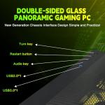 AEXPXO Gaming PC Desktop,Prebuilt Gaming Computer with,AMD Ryzen 7 5700X 3.4GHz,RTX5060 8GB GDDR7 DLSS4,32GB DDR4 RAM 3200MHz,1TB NVME SSD,ARGB Cooling Fan,Supply WiFi Support