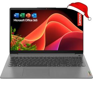 Lenovo Touchscreen Laptop with Lifetime Office 365 for The Web - IdeaPad 3i - Intel Core i3 Processor - 15.6“ Full HD - 12GB RAM - 256GB SSD - Bluetooth - Webcam - Windows 11 no Mouse