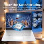 HP 14" Laptop 2025 Business Student Slim Computer, 1-Y Office 365, Copilot AI, Quad-Core Intel CPU, 16 GB RAM, 128GB UFS & 128GB SD Card, Wi-Fi 6, Windows 11 Pro, JQ2XzAccessory, Sky Blue