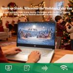 HP 14" Laptop 2025 Business Student Slim Computer, 1-Y Office 365, Copilot AI, Quad-Core Intel CPU, 16 GB RAM, 128GB UFS & 128GB SD Card, Wi-Fi 6, Windows 11 Pro, JQ2XzAccessory, Sky Blue