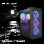 STGAubron Gaming PC Computer Desktop, Radeon RX 580 8G, Intel Core I7 8th up to 4.1GHz, 16G DDR4, 1T SSD, WiFi 6 & BT 5.2, RGB Fan x4, Windows 11 Home