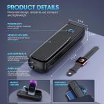 Inkless Portable Printer Wireless for Travel, Thermal Paper Support A4&A5, 8.5" X 11" US Letter &Legal, Compatible with iOS, Android&Laptop, Bluetooth & USB, Lightweight Wireless Printer for Home