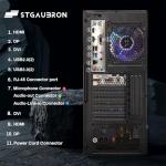 STGAubron Gaming PC Computer Desktop, Radeon RX 580 8G, Intel Core I7 8th up to 4.1GHz, 16G DDR4, 1T SSD, WiFi 6 & BT 5.2, RGB Fan x4, Windows 11 Home