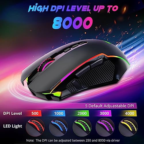 Redragon Wireless Gaming Mouse with 8000 DPI