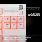 SteelSeries Apex 3 TKL White RGB Gaming Keyboard — Tenkeyless Compact Form Factor — 8-Zone RGB Illumination — Water and Dust Resistant — Whisper-Quiet Gaming Switch