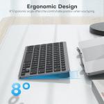 OMOTON Bluetooth Keyboard for Mac, Ultra-Slim Wireless Keyboard with Stable Connection, Compatible with iMac, iMac Pro, MacBook Pro/Air, Mac mini Laptop, Black Grey