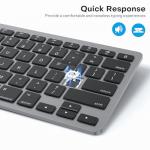 OMOTON Bluetooth Keyboard for Mac, Ultra-Slim Wireless Keyboard with Stable Connection, Compatible with iMac, iMac Pro, MacBook Pro/Air, Mac mini Laptop, Black Grey