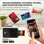 KODAK Step Instant Smartphone Photo Printer - Portable Mini Color Wireless Mobile Printer - Zink 2x3” Sticky-Back Photos - Bluetooth Compatible with iOS & Android Devices - Fun Editing App - Black