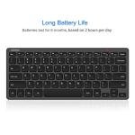 Arteck 2.4G Wireless Keyboard Ultra Slim and Compact Keyboard with Media Hotkeys for Computer Desktop PC Laptop Surface Smart TV and Windows 11/10/8/7, Black