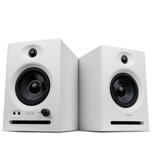 Ortizan C7 Dual-Mode 2.0 Studio Monitors, Active Monitor Speakers for Near Field Music Production, Bluetooth 5.3 Wireless Computer PC Monitor Gaming Bookshelf Speakers(Pair, White)