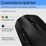 HP 420 Programmable Bluetooth Mouse - Bluetooth with Swift Pair to 3 Multi-Devices, 2-Year Battery, 4K DPI, Quiet clicks, Compatible with Windows/Mac/Chromebook, Laptop, Notebook Black (7M1D3AA)