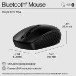 HP 420 Programmable Bluetooth Mouse - Bluetooth with Swift Pair to 3 Multi-Devices, 2-Year Battery, 4K DPI, Quiet clicks, Compatible with Windows/Mac/Chromebook, Laptop, Notebook Black (7M1D3AA)