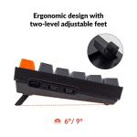 Keychron K10 Full Size 104 Keys Bluetooth Wireless Mechanical Gaming Keyboard for Mac Windows with Keychron Super Brown Switch, Multitasking/White LED Backlight/USB C Wired Computer Keyboard