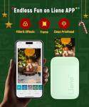 Liene Photo Printer, 2x3” Mini Portable Instant Photo Printer Bundle w/ 50 Zink Adhesive Paper, Bluetooth 5.0, Compatible w/iOS & Android, Small Color Mono Picture Printer for iPhone, Smartphone Green