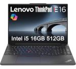 Lenovo ThinkPad E16 Business Laptop (16" FHD+ Anti-Glare, Intel Core i5-1335U (> i7-1255U), 16GB RAM, 512GB SSD), Fingerprint, Backlit, 1080p Webcam, Thunderbolt 4, Ethernet, Win 11 Pro w/ AI Copilot