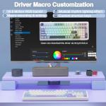 AULA F99 Wireless Mechanical Keyboard,Tri-Mode BT5.0/2.4GHz/USB-C Hot Swappable Custom Keyboard,Pre-lubed Linear Switches,Gasket Structure,RGB Backlit Gaming Keyboard for PC/Tablet/Xbox/PS4/PS5