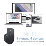 Rapoo MT760 Multi-Device Wireless Mouse, Bluetooth 5.0 and 2.4G Multi-Mode Connection, Up to 4 Devices, 11 Programmable Buttons, 4K DPI, 90 Days Battery Life, PC, Matte Black