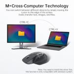 Rapoo MT760 Multi-Device Wireless Mouse, Bluetooth 5.0 and 2.4G Multi-Mode Connection, Up to 4 Devices, 11 Programmable Buttons, 4K DPI, 90 Days Battery Life, PC, Matte Black