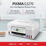 Canon MegaTank G3270 All-in-One Wireless Inkjet Printer. for Home Use, Print, Scan and Copy,White