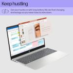 HP 15.6 inch Laptop, FHD Display, AMD Ryzen 7 5825U, 8 GB RAM, 512 GB SSD, AMD Radeon Graphics, Windows 11 Home, Natural Silver, 15-fc0502nr