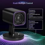 Sanyun SW202 24W PC Gaming Speakers with 16bit DAC USB, Bluetooth 5.2 and Aux Inputs, 3 EQ Sound Modes, 2.0 RGB Lighting Multimedia Speakers for Computer Desktop Monitor Laptop, Black