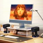 Sanyun SW202 24W PC Gaming Speakers with 16bit DAC USB, Bluetooth 5.2 and Aux Inputs, 3 EQ Sound Modes, 2.0 RGB Lighting Multimedia Speakers for Computer Desktop Monitor Laptop, Black