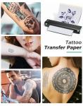 Phomemo Tattoo Stencil Printer, M08F Wireless Thermal Tattoo Printer with 10pcs Transfer Paper, Compatible with Phone/Tablet/PC, Tattoo Supplies for Tattoo Artist & Beginner, Black & Green