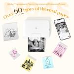 Phomemo M04S Bluetooth Portable Printer Printpod -Thermal Label Printer Notes Printer, Support 2/3/4 inch Printing, Compatible with Phones, Computer, 300dpi, Great for Document, Notes, Sticker, Gift