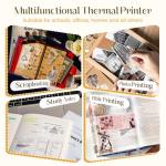 Phomemo M04S Bluetooth Portable Printer Printpod -Thermal Label Printer Notes Printer, Support 2/3/4 inch Printing, Compatible with Phones, Computer, 300dpi, Great for Document, Notes, Sticker, Gift