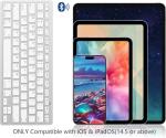 OMOTON Bluetooth Keyboard Compatible with iPad A16 11th 10th Generation, iPad 10.2 (9th/8th/7th), iPad Pro 13/12.9/11 inch, iPad Air/Mini and More iOS Devices, White