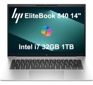 HP EliteBook 840 G10 Business Laptop (14" FHD+ Anti-Glare, Intel 10-Core i7-1355U, 32GB DDR5 RAM, 1TB SSD) Backlit, 2 x Thunderbolt 4, 5MP IR Webcam, BO Audio, Wolf Security, Win 11 Pro w/ Copilot