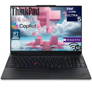Lenovo ThinkPad E16 Gen 3 Laptop Computer for Business, Intel 14-Core Ultra 5 225H, 32GB DDR5 RAM, 1TB PCIe SSD, 16" FHD+, WiFi 6E, BT 5.3, Backlit Keyboard, Fingerprint Reader, Windows 11 Pro