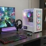 STGAubron RGB PC Computer Desktop, AMD Ryzen 7 5700G up to 4.6G, 16GB DDR4, 1TB SSD, WiFi 6 & BT 5.2, RGB Fan x4, RGB Keyboard & Mouse, Windows 11 Home