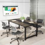 Tribesigns Modern Computer Desk, 63 x 31.5 inch Large Office Desk Computer Table Study Writing Desk Workstation for Home Office, Grey/Black