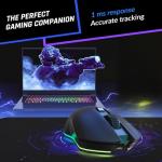 KLIM Blaze Pro Rechargeable Wireless Gaming Mouse with Charging Dock RGB & LCD Display - New Version - High-Precision Sensor and Long-Lasting Battery - Up to 6000 DPI - Great PC Gaming Mouse Wireless