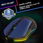KLIM Blaze Pro Rechargeable Wireless Gaming Mouse with Charging Dock RGB & LCD Display - New Version - High-Precision Sensor and Long-Lasting Battery - Up to 6000 DPI - Great PC Gaming Mouse Wireless