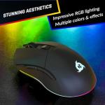 KLIM Blaze Pro Rechargeable Wireless Gaming Mouse with Charging Dock RGB & LCD Display - New Version - High-Precision Sensor and Long-Lasting Battery - Up to 6000 DPI - Great PC Gaming Mouse Wireless