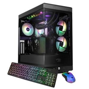 iBUYPOWER Y40 PRO Gaming PC Desktop AMD Ryzen 7 7800X3D CPU, NVIDIA GeForce RTX 5060Ti 8GB GPU, 32GB DDR5 RGB 5200MHz RAM, 1TB NVMe SSD, Windows 11 Home, Computer w/Keyboard Mouse - Y40BA7N56T01