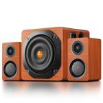 Computer Gaming Speaker System with Subwoofer, PC Desktop Monitor Surround Sound, Two Satellite with Midrange and Treble, Full Range Coverage, Support Optical/Coaxial/3.5 to RCA/Wireless Connection